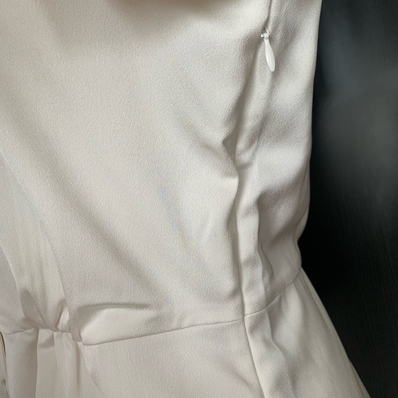 Silk Crepe Peplum Button Blouse, White, J. Crew, 6 - Picture 7 of 9